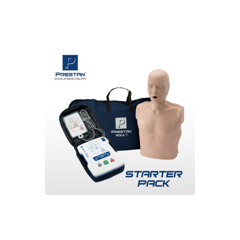 STARTER PACK Mannequin Adulte et défibrillateur UltraTrainer Prestan