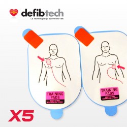 Lot de 5 paires d'électrodes Adultes DEFIBTECH